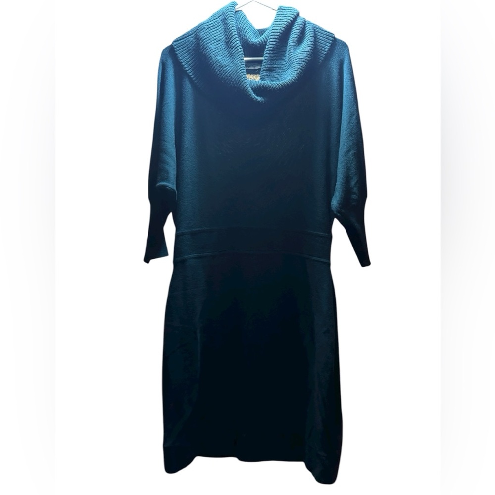 Eliza J Teal Green Long Sleeve Sweater Dress